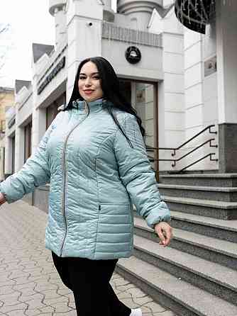 Женская демисезонная куртка средней длины стёганная больших размеров. 46-78р Киев