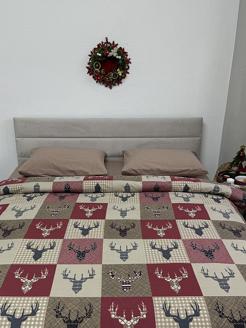 Ecotton Комплект постільної білизни Ecotton двоспальний 180х215 см червоний Олені новорічний Коломыя - изображение 10