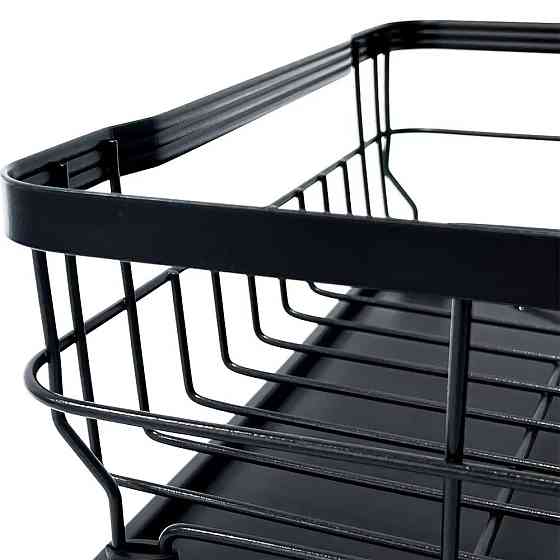 Сушилка на кухню для посуды из нержавеющей стали, настольная, стеллаж для сушки посуды под мойку,черный Каменец-Подольский