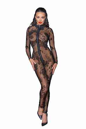 Сітчастий бодістокінг Noir Handmade F237 Long tulle overall, S Sex Aura Київ
