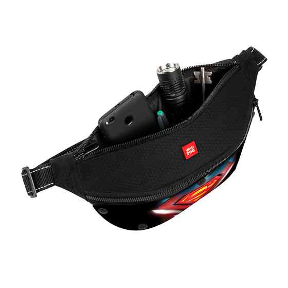 Поясна сумка-бананка WAUDOG Family для корму та аксесуарів, малюнок "Супермен 1", розмір 33*17*10 см Вінниця