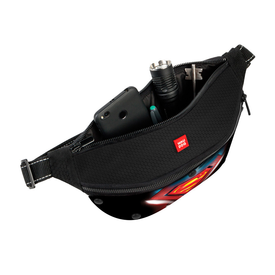 Поясна сумка-бананка WAUDOG Family для корму та аксесуарів, малюнок "Супермен 1", розмір 33*17*10 см Вінниця - фото 2