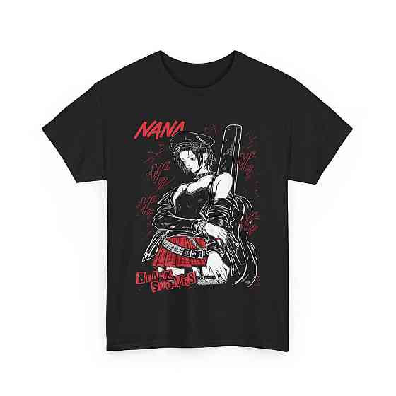 Футболка для хлопчика з аніме принтом Нана Осакі Аніме Блакк оверсайз (зріст від 165 до 180) Чорний AnimeJ0159m Дніпро