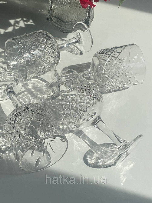 Набір келихів для вина коктейлю 6 шт "Мальбек" 430 мл 9х19 см товсте скло прозоре Київ - фото 3