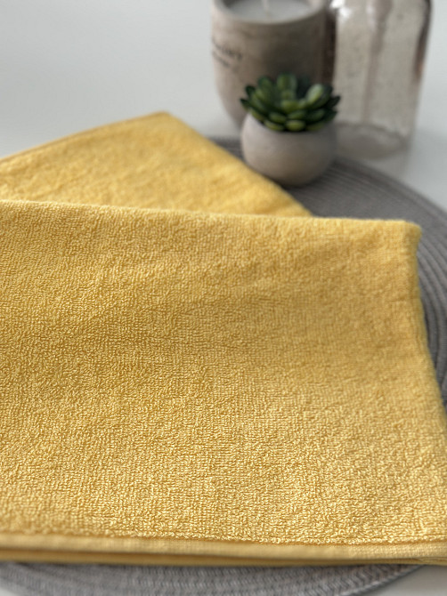Полотенце махровое Ideal Textile 50х90 см однотонное 400 г/м2 (56860342) Жовтий 1 шт Черновцы - изображение 2