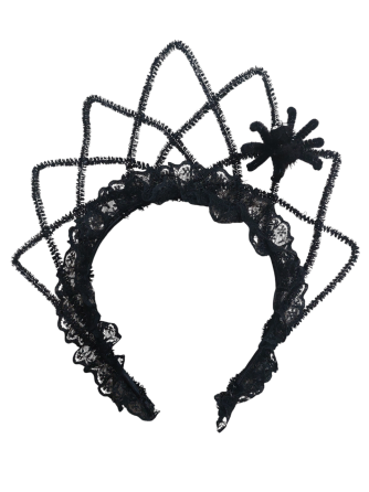 Обруч на Хэллоуин Паук на короне one size черный Киев