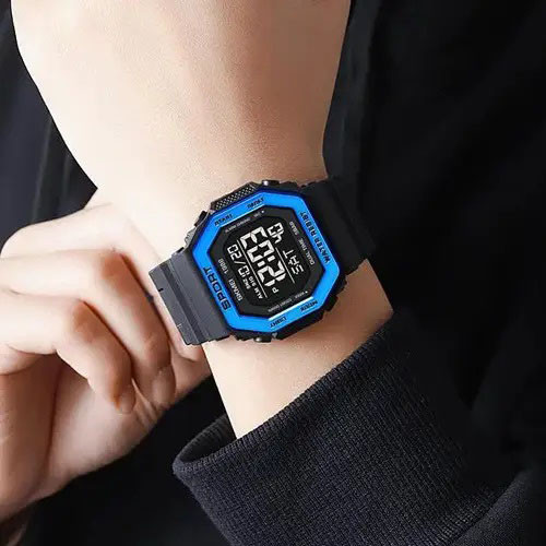 Захисний тактичний годинник SKMEI 1988BU, Простий електронний наручний чоловічий годинник OD-89 Львів - фото 15