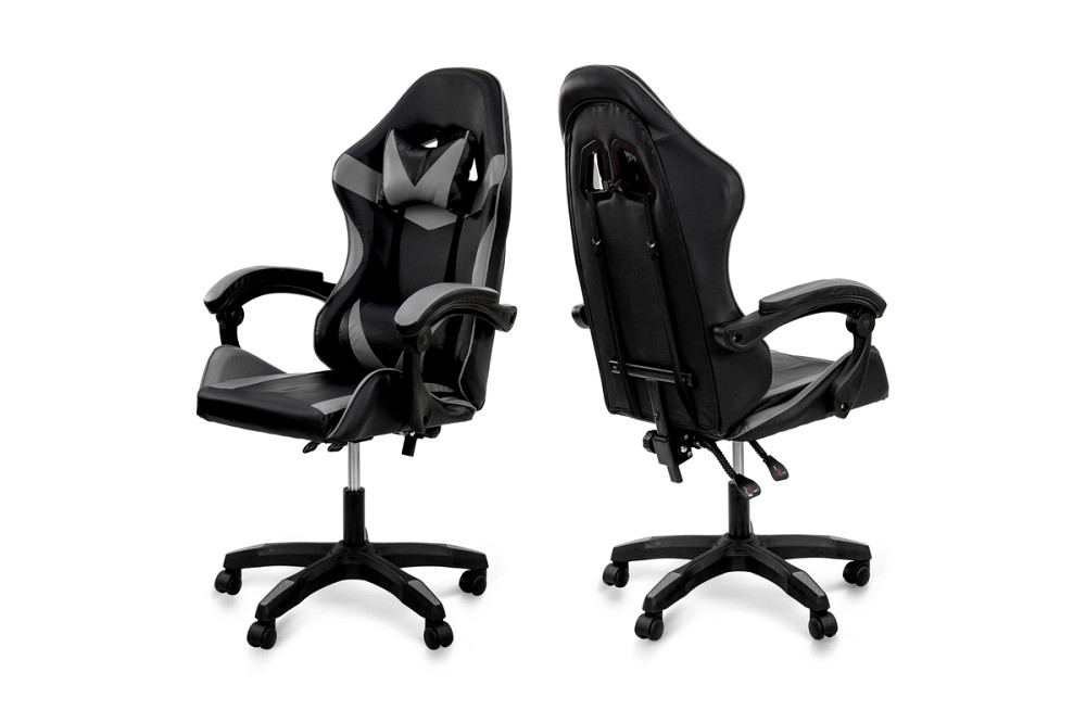 Крісло геймерське Слім, чорний/сірий Київ - фото 5