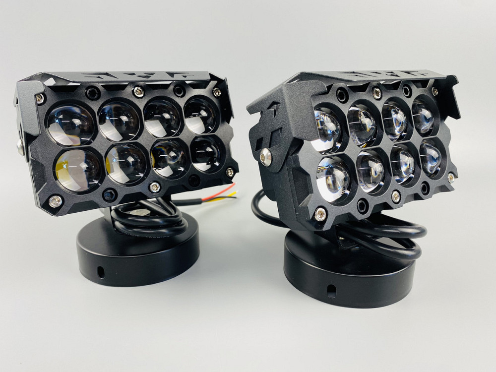 Фара LED 47W комплект, біле та жовте світло, 8 лінз Мукачево - фото 1