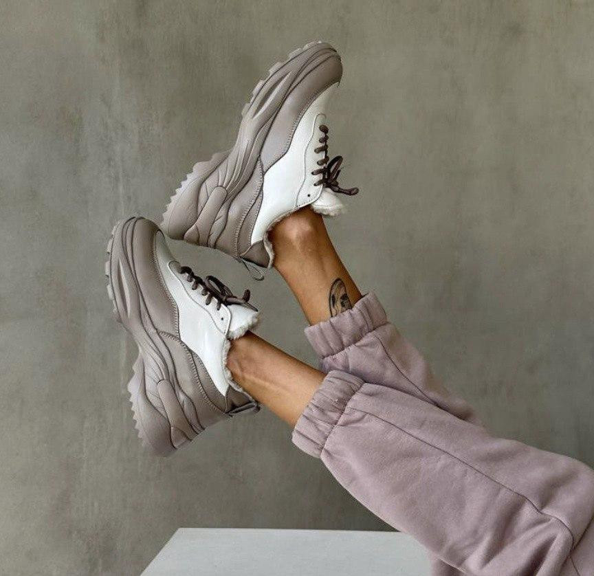 Molly Кросівки жіночі MOLLY 250 капучіно/білі (зима, шкіра натуральна) (5323) 37р.38р.39р. 38 Коломия - фото 5