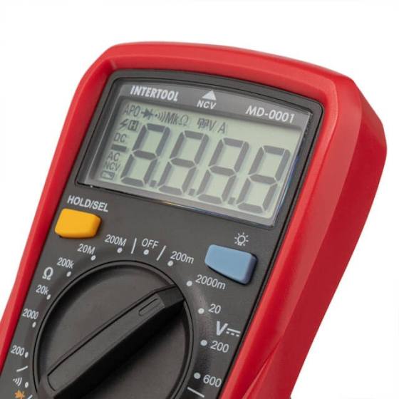 Мультиметр цифровий CAT II - 300 В / CAT I - 600 В INTERTOOL MD-0001 Київ