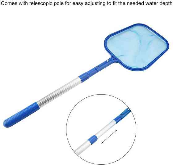 Сачок 28х23см із телескопічною ручкою 43-90 см для очищення басейну Луцьк