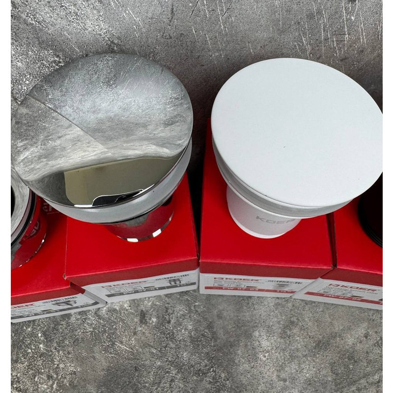 Донный клапан для раковины Koer PW-07-03 1 1/4'' с переливом автоматический СLICK-СLACK (Цвет белый) (KR5783) Киев - изображение 9