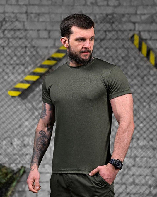 Тактическая потоотводящая футболка  Posadka олива   ДЛ7237 Одесса - изображение 3