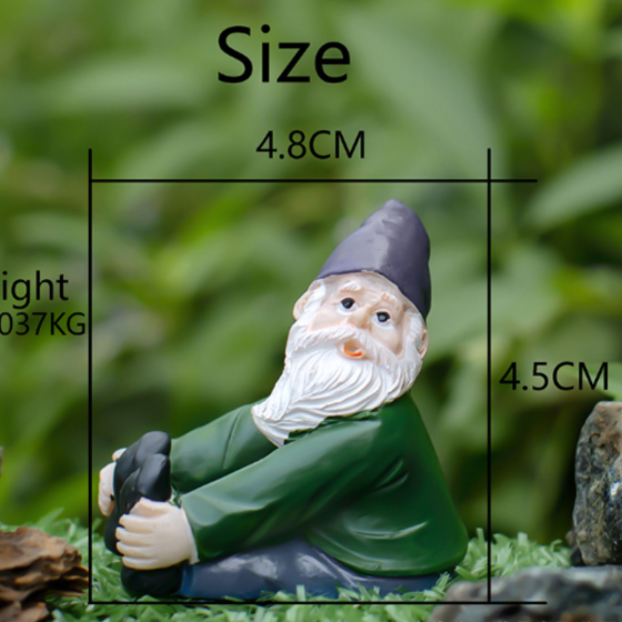 Фігурка Фітнес-гном 4.8 х 4.5 см для міні-саду Полістоун Одеса