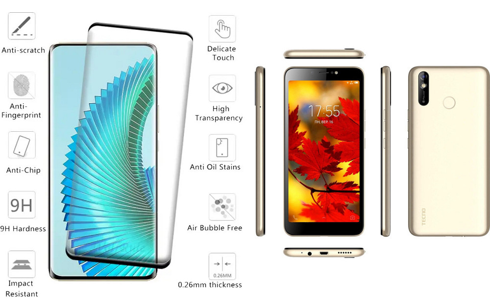Защитное стекло HyperGlass Pro для Tecno Pouvoir 3 Air (LC6a) – максимальная чувствительность и защита Киев - изображение 2