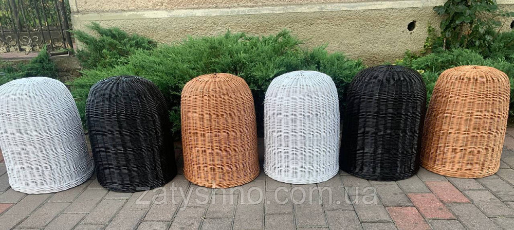 Люстра із лози плетена, біла Київ - фото 5