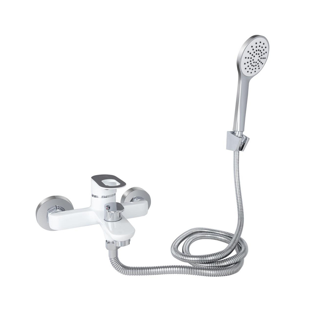 Змішувач для ванни Lidz Latwa 006 (з душовим гарнітуром) (k35) LDLAT006WHI45424 White Київ - фото 1