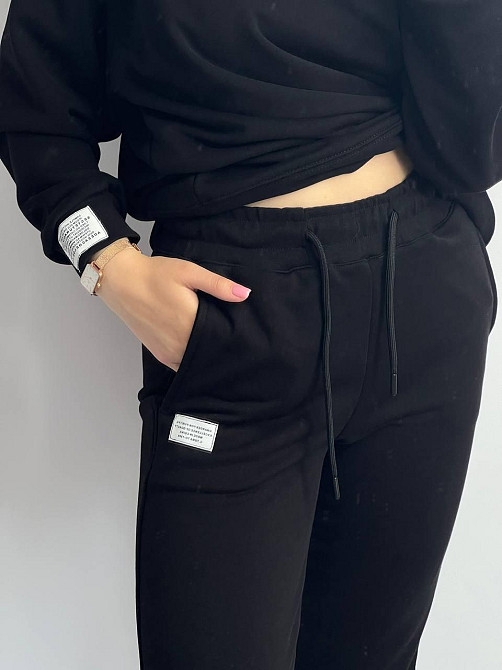 Костюм спортивний жіночий трикотажний Чорний XL/XXL Харків - фото 2