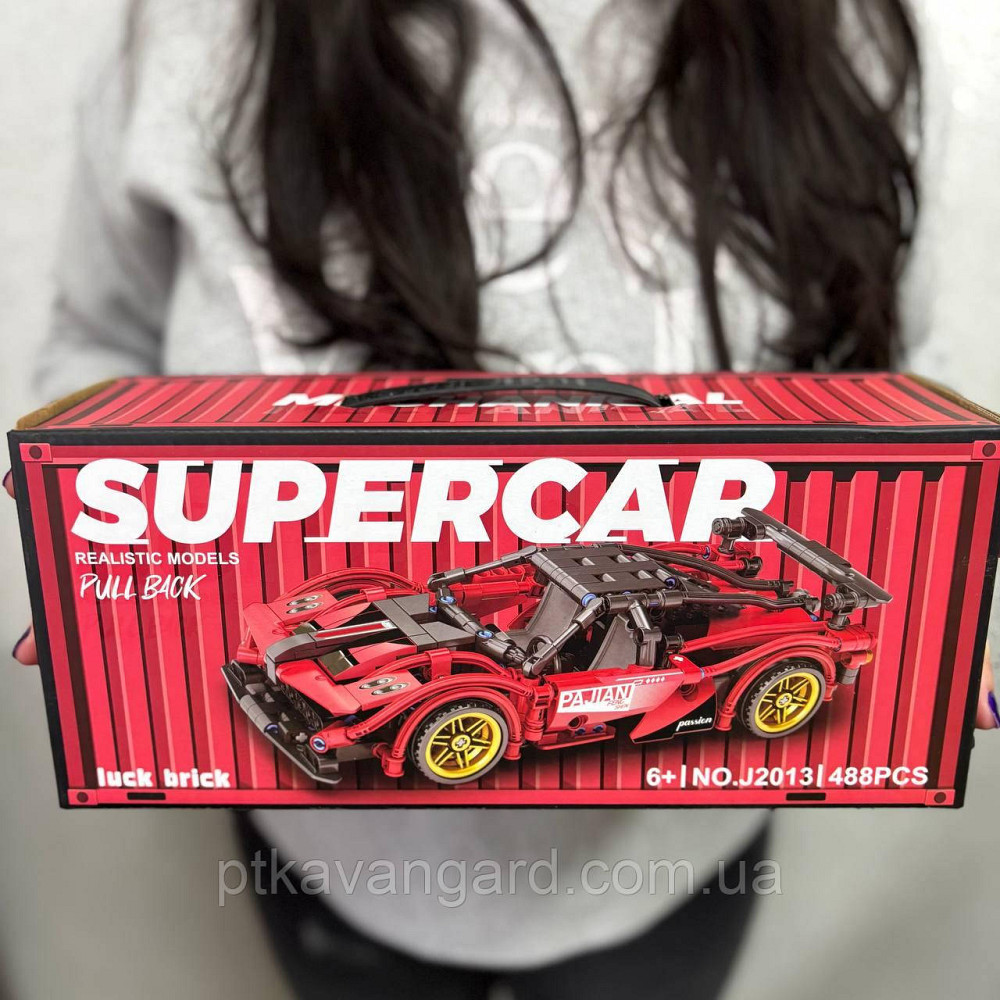 Конструктор машинка Пагани суперкар в контейнере 488 деталей Technic J 2013 C красный Хмельницкий - изображение 1