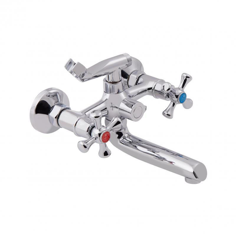 Смеситель для ванны Lidz (CRM) 75 21 142 с душевым гарнитуром (LIDZCRM7521142) Киев - изображение 3