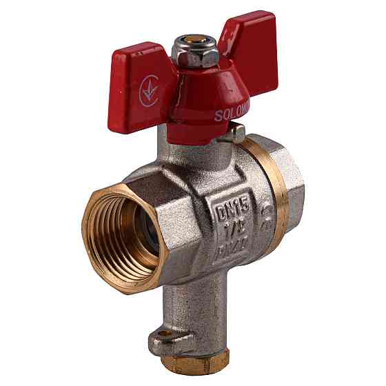 Кран шаровый полнопроходной для подключения термометра SOLOMON 1/2″ V1242 S (000029067) Киев
