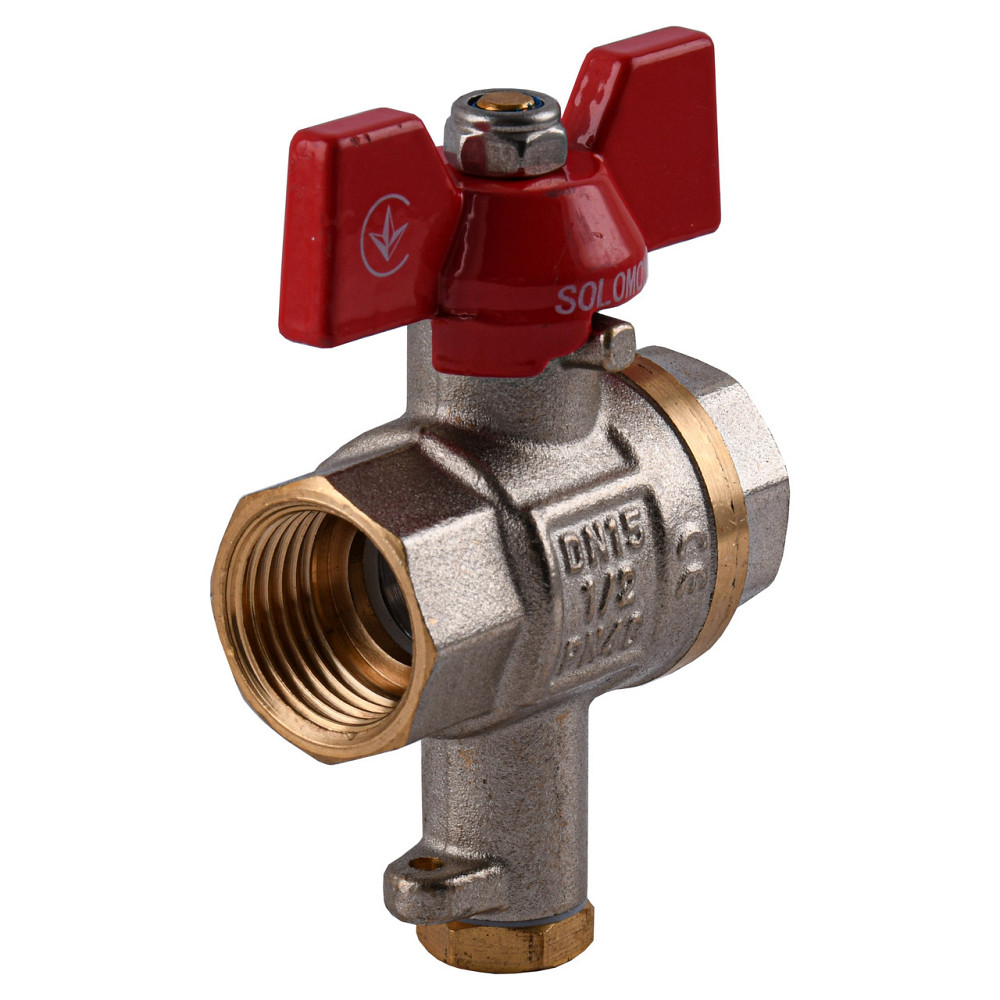 Кран шаровый полнопроходной для подключения термометра SOLOMON 1/2″ V1242 S (000029067) Киев - изображение 2