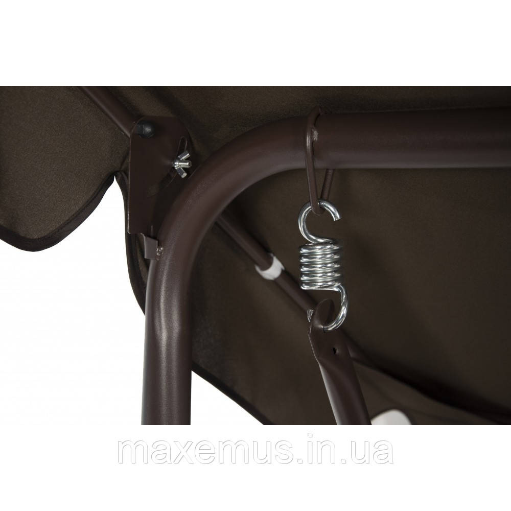 Садовые качели Bonro Relax для сада и дачи 3-х местная качели с навесом коричневая Мостиська - фото 17