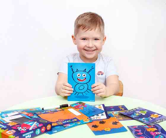 Розвиваюча гра для малюків «Пиши та витирай. Монстрики »VT5010-18 з маркером Вінниця