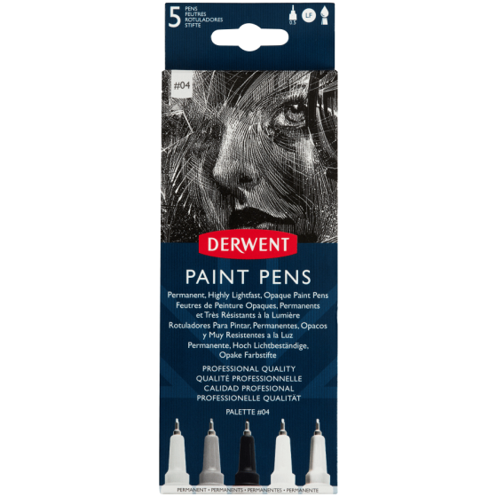 Набор цветных ручек PAINT PEN PALETTE No4 5шт Derwent Киев