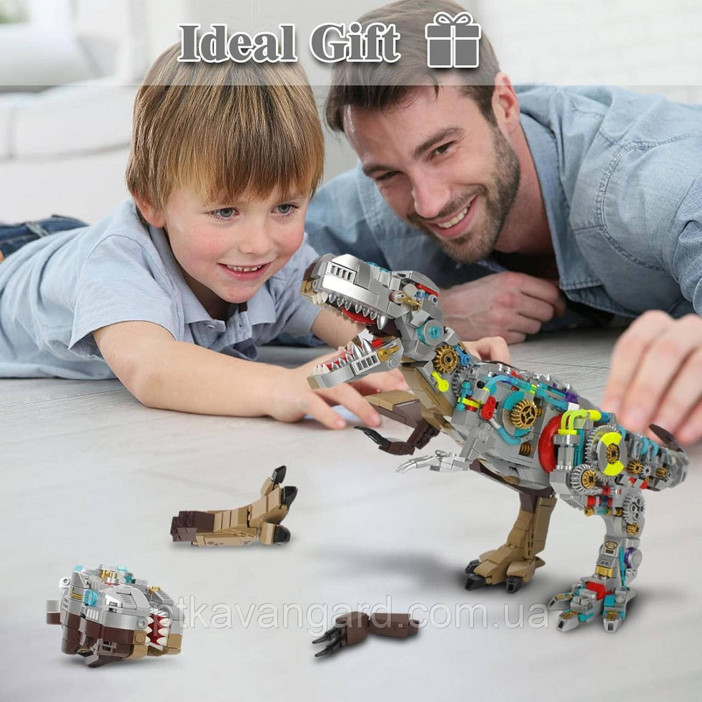 Конструктор динозавр тиранозавр 1388 деталей механічна модель Ті-Рекс 13050 Хмельницький - фото 6