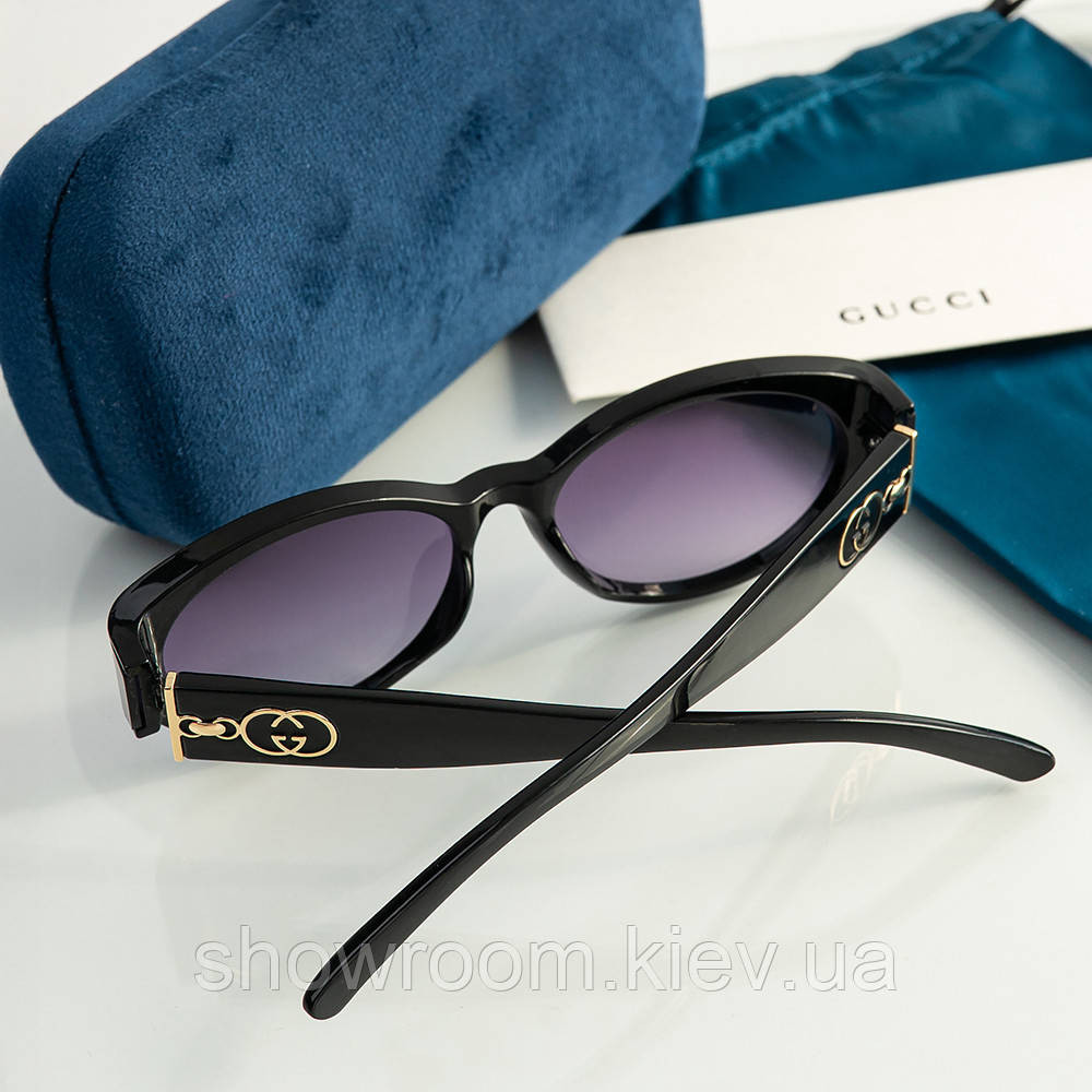 Жіночі сонцезахисні окуляри (5396) black Київ - фото 3