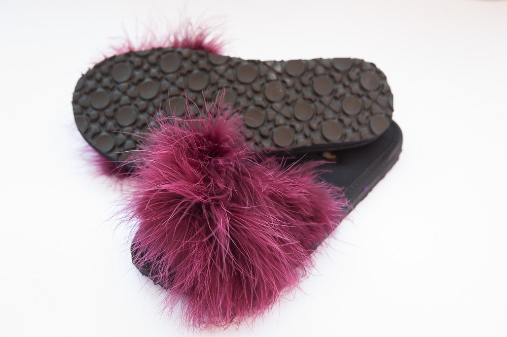 Тапочки домашние женские в наличии с пушком PaGo 