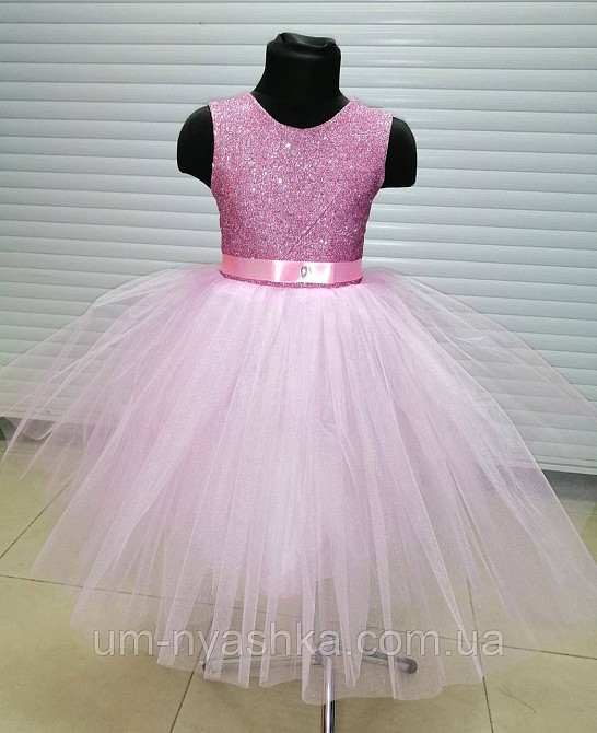 Детское нарядное платье с блестками Голубое Кривой Рог - изображение 7