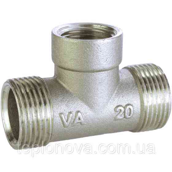 Трійник редукційний нікельований 3/4| НР х 1/2| ВР х 3/4| НР штампований A0224А(нк) VA Чернівці