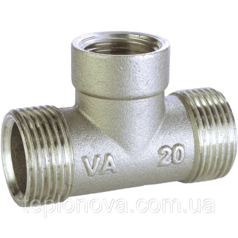 Трійник редукційний нікельований 3/4| НР х 1/2| ВР х 3/4| НР штампований A0224А(нк) VA Чернівці - фото 1