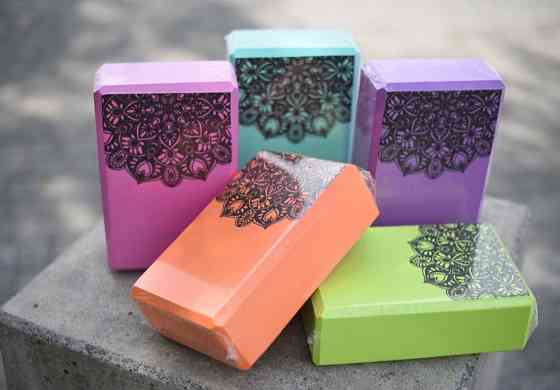 Йога-блок + ОПТ/цегла для йоги, розтяжки, стричинга, Київ