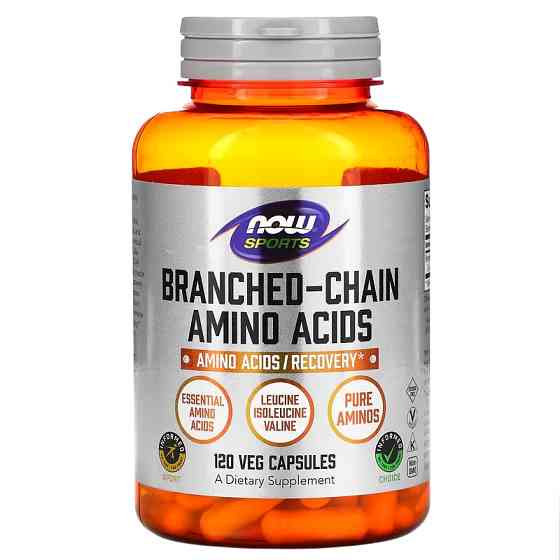 Аминокислоты NOW Sports, Branched-Chain Amino Acids, 120 Veg Capsules Луцк
