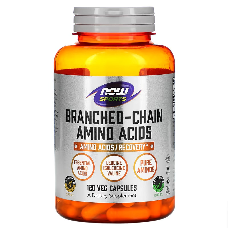 Аминокислоты NOW Sports, Branched-Chain Amino Acids, 120 Veg Capsules Луцк - изображение 1