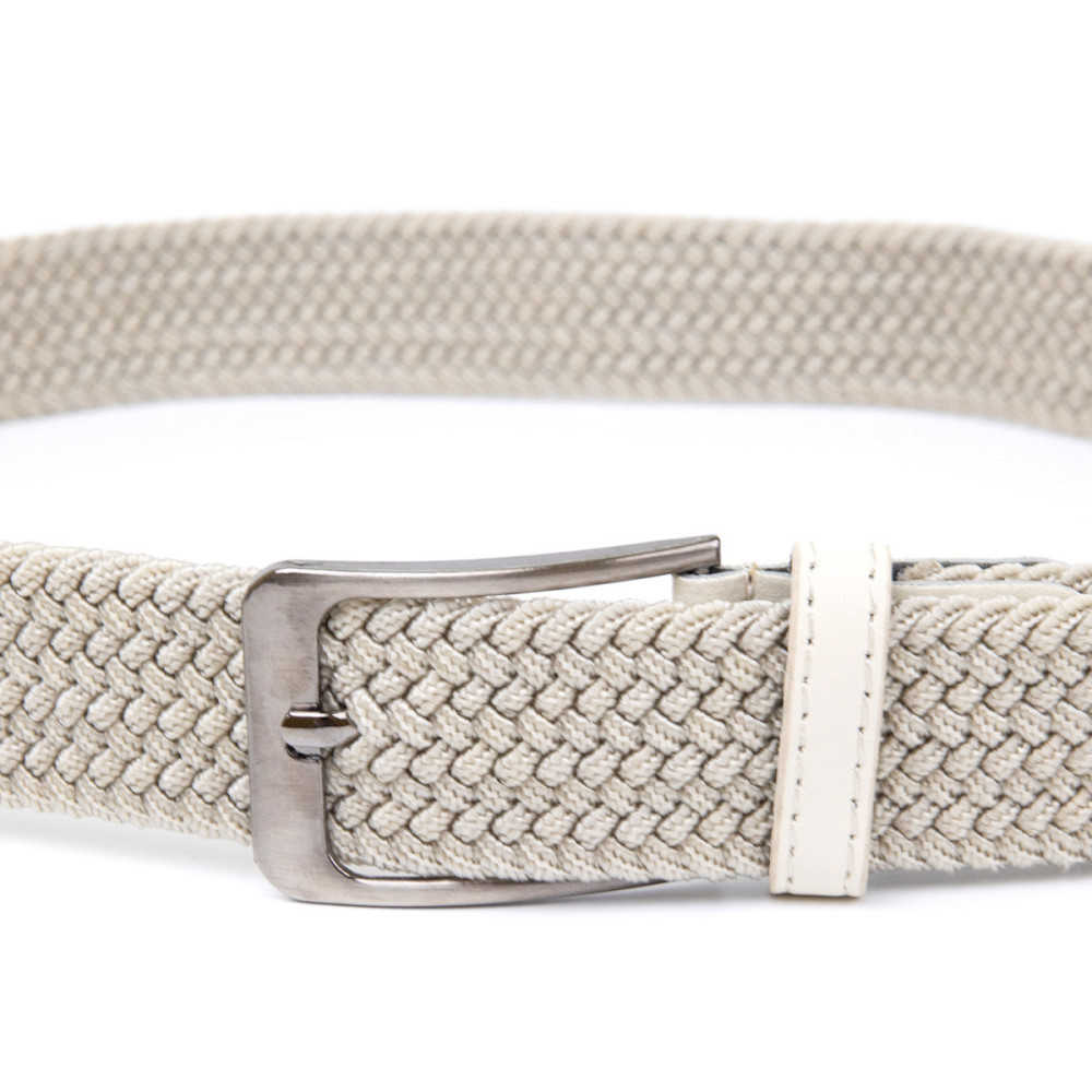Текстильный мужской ремень классика Vintage 20528 Белый Киев - изображение 6