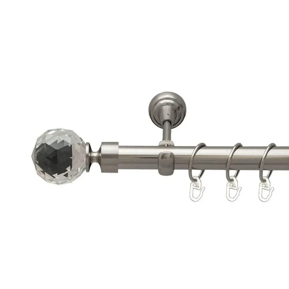 Карниз Orvit Люміера металевий однорядний відкритий Нержавіюча Сталь 25 мм 240 см (7074849) Львів - фото 1