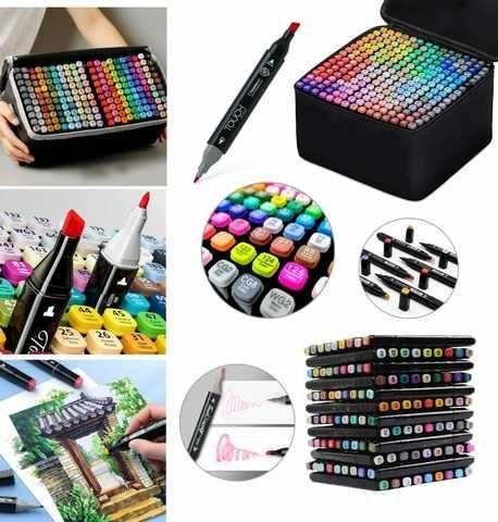 Набір двосторонніх маркерів Sketch Marker 262 кольори, професійні фломастери в зручній сумці для художників Одеса - фото 9