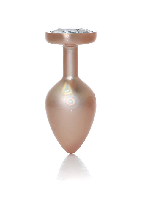 Анальная металлическая пробка Plug-Jewellery Pearl Gold Heart PLUG- Clear M Sex Aura Киев - изображение 2