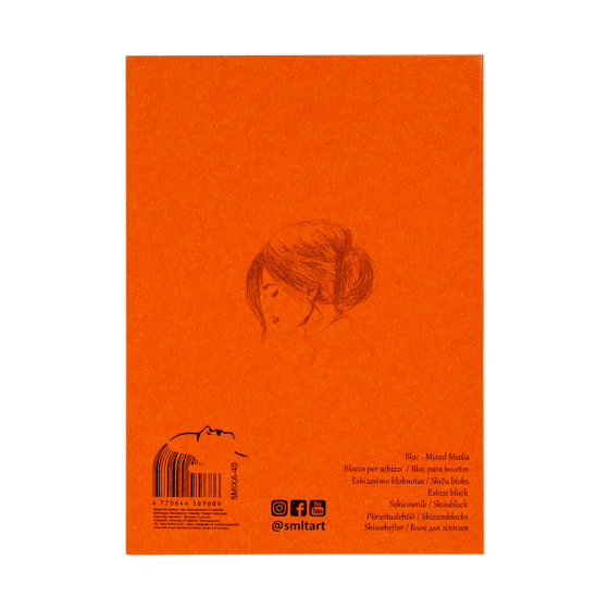 Блокнот-склейка AUTHENTIC (mixed media) А5 200г/м2 40л білий колір SM-LT Art Київ