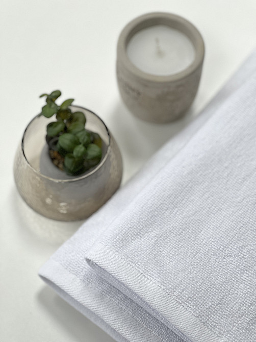 Комплект полотенец однотонных Ideal Textile 50х90см + 70х140см 400 г/м2 (56860932) білий Черновцы - изображение 2