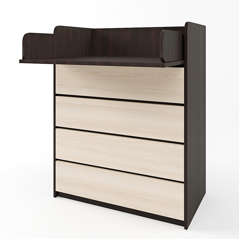 Комод пеленальный Эверест 80х45х101 венге + дуб молочный (телескопы) (DTM-2448) Днепр - изображение 3