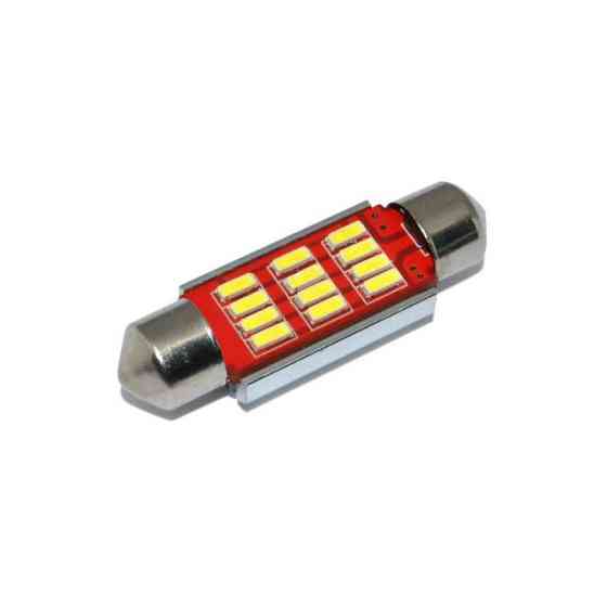 Світлодіодна лампа StarLight T11 12 діодів SMD 4014 12-24 V S8.5 36 mm WHITE Харків