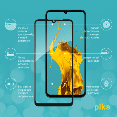 Скло захисне Piko Full Glue ZTE Blade A35 Black (1283126598623) Вінниця - фото 2