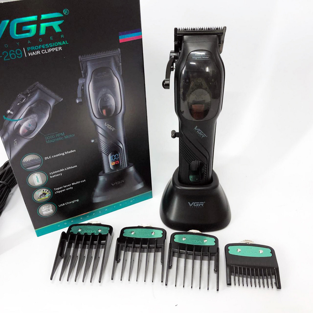 Тример з регульованою довжиною VGR, Бездротова акумуляторна машинка для стрижки волосся QE-99 Івано-Франківськ - фото 9