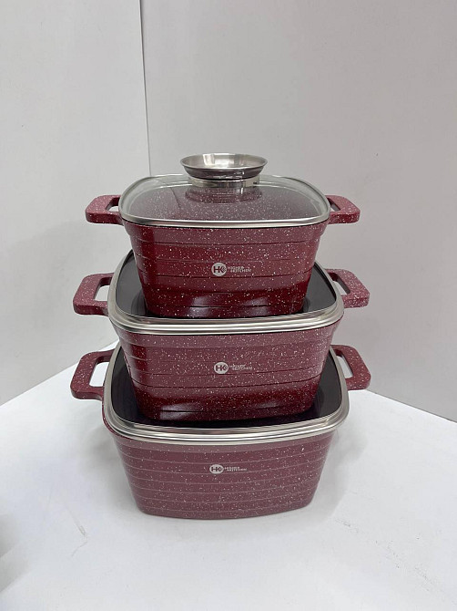 HK-322 Посуда Набор квадратных казанов Higher Kitchen (4) Одесса - изображение 5